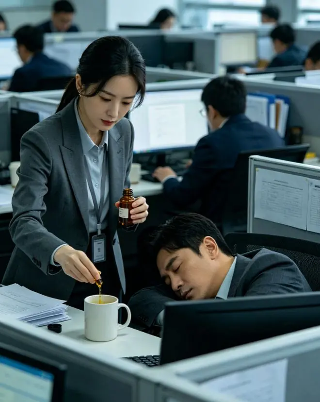 女同事往我水杯滴液体，我悄悄倒进她杯子，10分钟后她一饮而尽