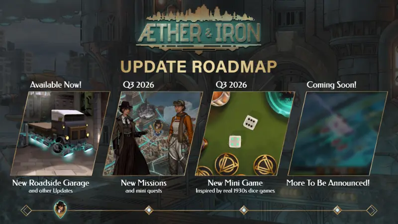 Steam特别好评复古未来CRPG《以太与铁》公布今年更新计划，1.1大型更新现已上线
