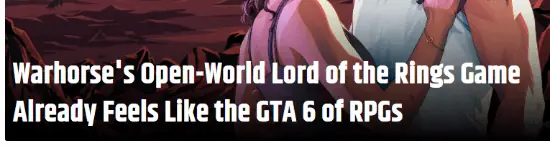 外媒震撼发文！《指环王》新作是RPG界的《GTA6》