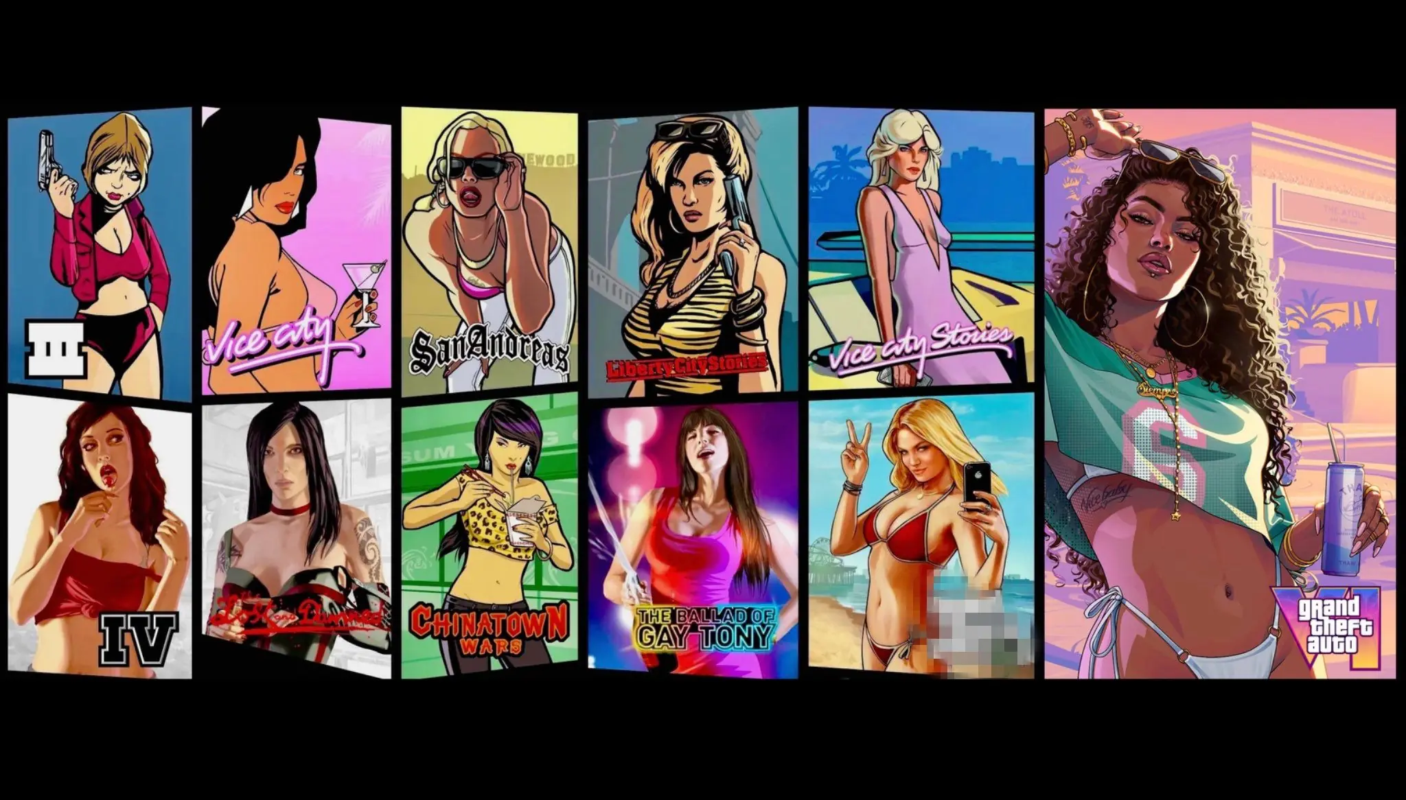 《GTA》系列历代封面女郎对比：你最喜欢哪一个？