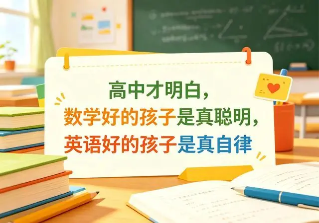 高中才明白，数学好的孩子是真聪明，英语好的孩子是真自律