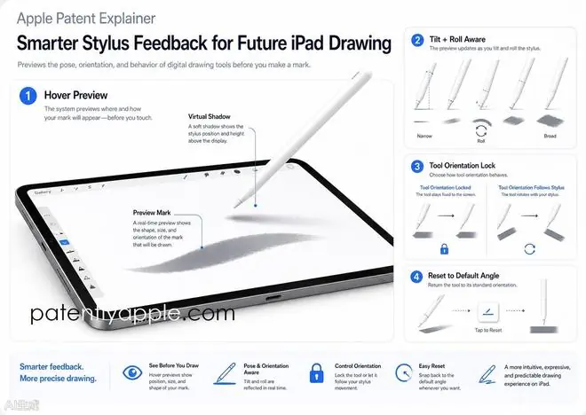 苹果Apple Pencil新专利获批：“预见”手写笔姿态