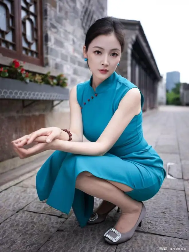 小姐姐这身改良旗袍穿搭,真的太对味了