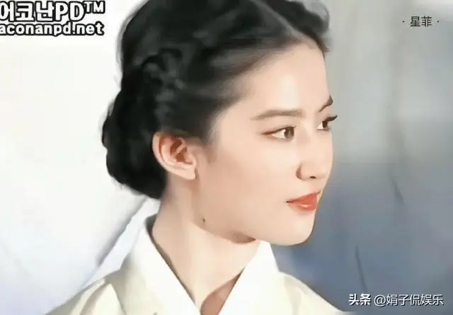 韩国人送刘亦菲一套韩服，谁料她一出场，全场记者直接看傻