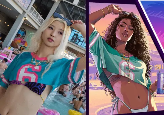 金发白肤美女COS《GTA6》封面女郎！你更喜欢哪版