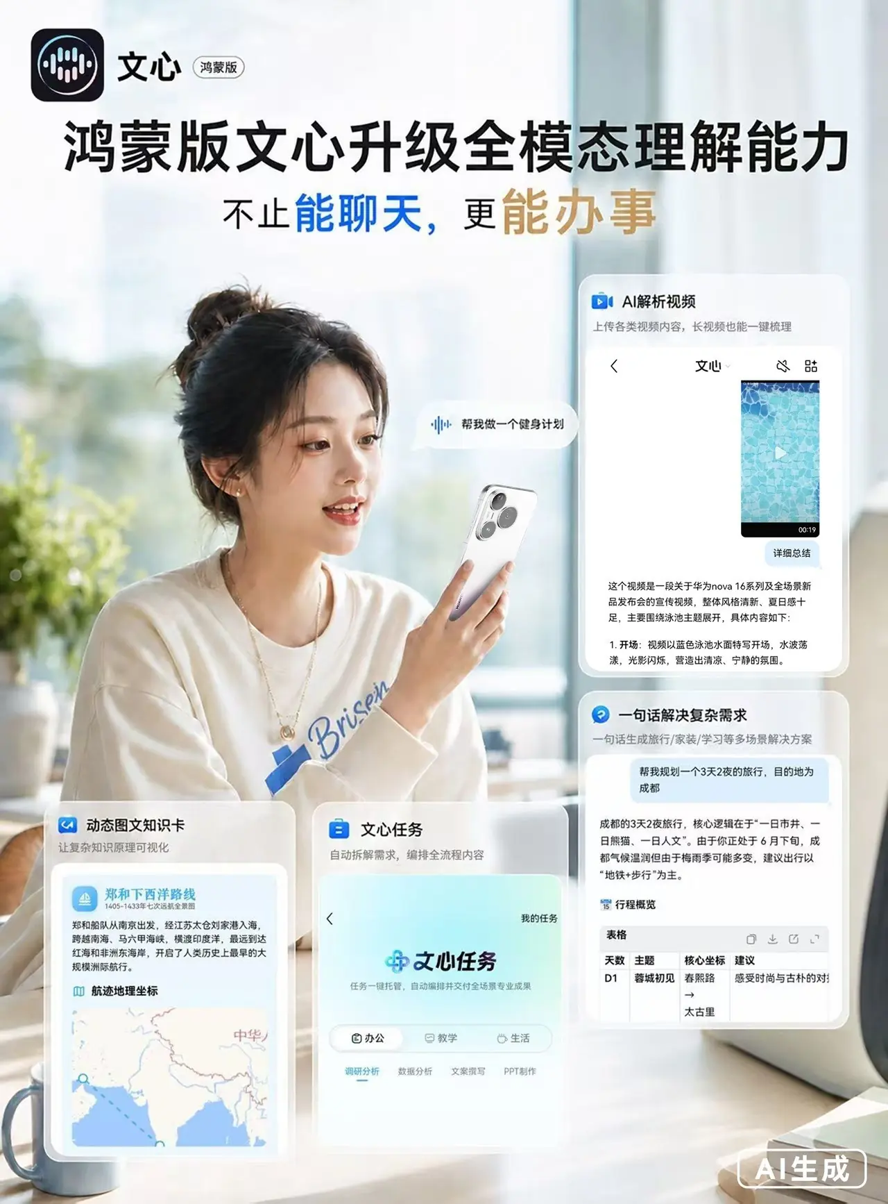 nova16系列热卖！鸿蒙版文心进入“任务型AI”阶段，全模态理解能力全面升级